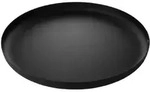 Tablett schwarz Stahl &Oslash; 35cm H 3cm Reliefdekor