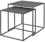 Fera Beistelltische 2er Set steel gray 40 x40x40cm