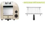 Classic Toaster Premium 2-Schlitz inkl. Gratis Br&ouml;tchenaufsatz Creme