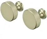 Rof Wandhaken rund 2er-Set &ndash; Design Haken mit R&auml;ndelstruktur Brass