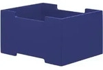Kasane Aufbewahrungsbox - stapelbar mit grafischer Linie Mazarine Blau S