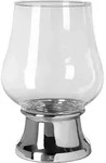 Palina Glas Windlicht mit gl&auml;nzendem Fu&szlig; &Oslash; 25,5 cm, H&ouml;he 36,5 cm