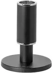 Schwarzer Stabkerzenhalter Ritmo mit gl&auml;nzenden Akzenten 11,7 cm