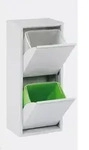 W&auml;schekorb/Kommode PAT 39x30x98 cm Wei&szlig;