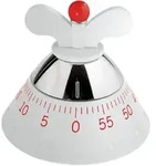 K&uuml;chenuhr mechanischer Timer wei&szlig;/rot