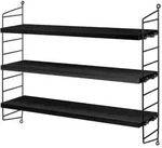 String Pocket Wandregal Holz Esche schwarz/Schwarz