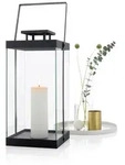 Laterne Finca black 46cm Stahl pulverbeschichtet