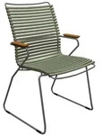 Outdoor Stuhl Click hohe R&uuml;ckenlehne olivgr&uuml;n