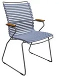 Outdoor Stuhl Click hohe R&uuml;ckenlehne taubenblau