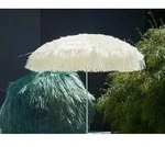 Hawaii - Sonnenschirm mit Fransen wei&szlig;