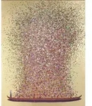Touched Flower Boat Bild gold/pink 160 x 120cm