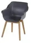 Sophie Teak ergonomischer Outdoorsessel Anthrazit