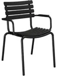 Outdoor Stuhl ReCLIPS schwarz Armlehnen Aluminium