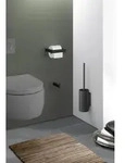Linea Toilettenpapierhalter eckig Schwarz