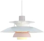 PH 5 Pendelleuchte Pastell Grau/Blau/Rose