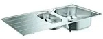 GROHE Edelstahlsp&uuml;le K200 31564_1, mit Abtropffl&auml;che, Modell: K200 60-S 96,5/50 ...