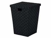 Wäschebox Alvaro PP-Faserband schwarz 40x40x52cm