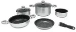 Gimex Topfset 8-tlg. Silver Line Aluminium