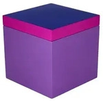 Deko Box Neo 13cm dunkelblau/neon lila/lila