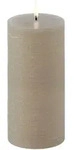 Uyuni LED Stumpenkerze 7,8x15cm Sandstone