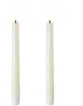 Uyuni LED Tafelkerze 20cm Ivory 2 St&uuml;ck