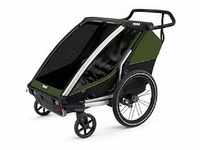 Thule Chariot Cab Multisport-Fahrrad-Kinderanhänger (Zweisitzer) | zypressengrün