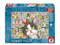 Schmidt Spiele 1.000tlg. Puzzle "Katzen-Mimik"