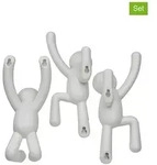 umbra 3er-Set: Wandhaken "Buddy" in Wei&szlig; - (B)8 x (H)18 x (T)7 cm