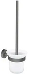 tesa WC-B&uuml;rstengarnitur "Moon" in Grau - (H)37,9 cm