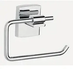 tesa Toilettenpapierhalter "Klaam" in Silber - (B)14,2 x (H)9,5 x (T)4,7 cm