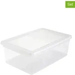 keeeper 2er-Set: Aufbewahrungsboxen "Bea" in Transparent - 11 l