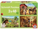 Schmidt Spiele 3x 48tlg. Puzzle "Meine Lieblingspferde" - ab 4 Jahren