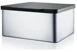 Blomus Edelstahl-Feuchtt&uuml;cherbox "Menoto" in Silber - (B)15 x (H)7,5 x (T)13 cm