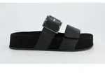 Paul Green Leder-Pantoletten in Schwarz - 36