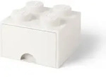 LEGO Schubladenbox "Brick 4" in Wei&szlig; - (B)25 x (H)18 x (T)25 cm