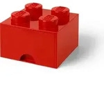 LEGO Schubladenbox "Brick 4" in Rot - (B)25 x (H)18 x (T)25 cm