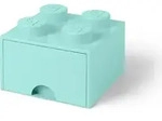 LEGO Schubladenbox "Brick 4" in Hellblau - (B)25 x (H)18 x (T)25 cm