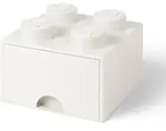 LEGO Schubladenbox "Brick 4" in Wei&szlig; - (B)15,8 x (H)11,3 x (T)15,8 cm