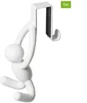 umbra 2er-Set: T&uuml;rhaken "Buddy" in Wei&szlig; - (B)7 x (H)13 x (T)6 cm