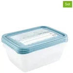 keeeper 3er-Set: Frischhaltedosen "Magic Ice" in Hellblau - 1,25 l