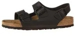 Birkenstock Leder-Sandalen "Milano" in Schwarz - Weite S - 36