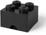 LEGO Schubladenbox "Brick 4" in Schwarz - (B)15,8 x (H)11,3 x (T)15,8 cm