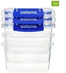 sistema 3er-Set: Lunchboxen "Sistema KLIP IT PLUS" in Blau