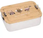 L&auml;ssig Lunchbox ''Nature'' in Silber - (B)18 x (H)6 x (T)12 cm
