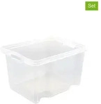 keeeper 2er-Set: Aufbewahrungskisten "Franz" in Transparent - 13,5 l