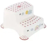 keeeper Tritthocker "Rainbow" in Wei&szlig; - (B)40 x (H)21 x (T)37 cm