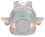 L&auml;ssig Rucksack "Tiny Drivers Airplane" in Grau - (B)20 x (H)24 x (T)9,5 cm