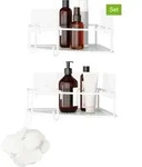 umbra 2er-Set: Eckregale ''Cubiko'' in Wei&szlig; - (B)23 x (H)6,5 x (T)23 cm