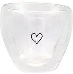 Eulenschnitt Glas "Herz" in Transparent - 250 ml
