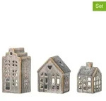 Bloomingville 3er-Set: Windlichter ''Kalia'' in Grau